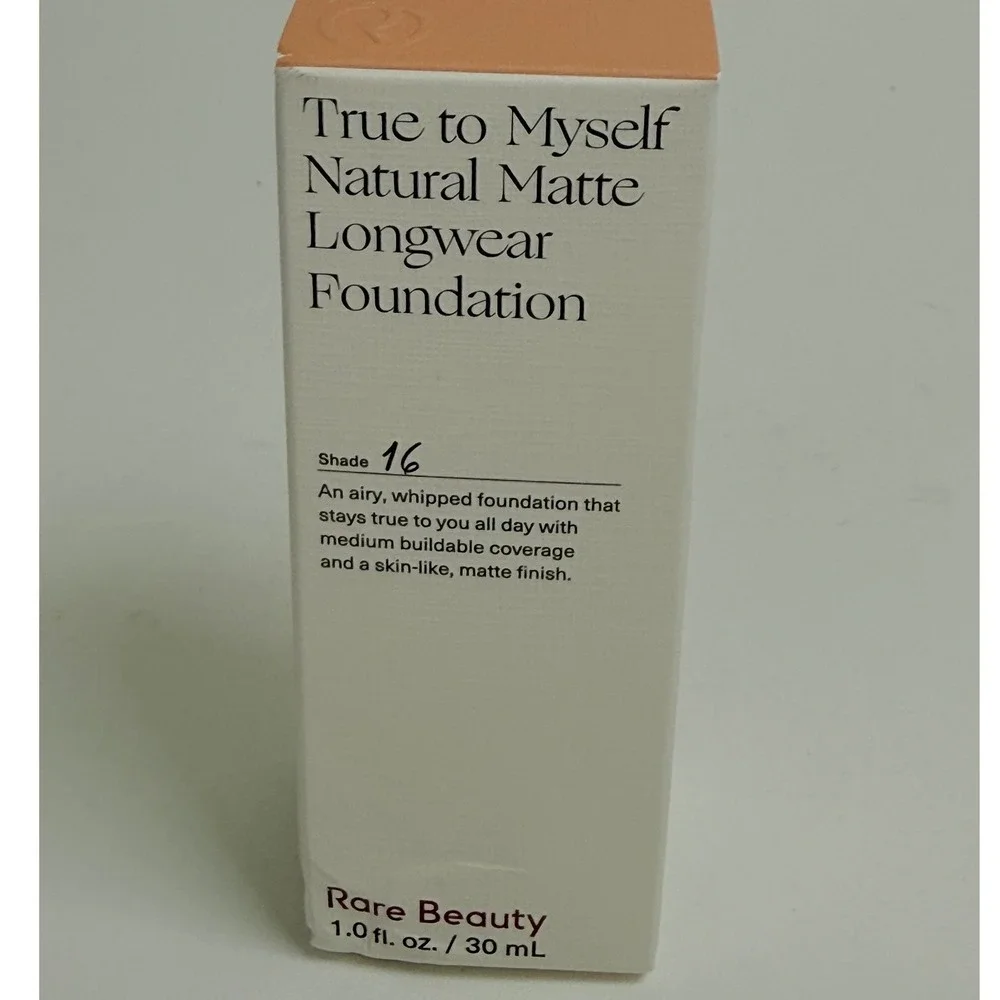 Rare Beauty Foundation True‎ to Myself Matte Shade 16 Light Medium Neutral Peach